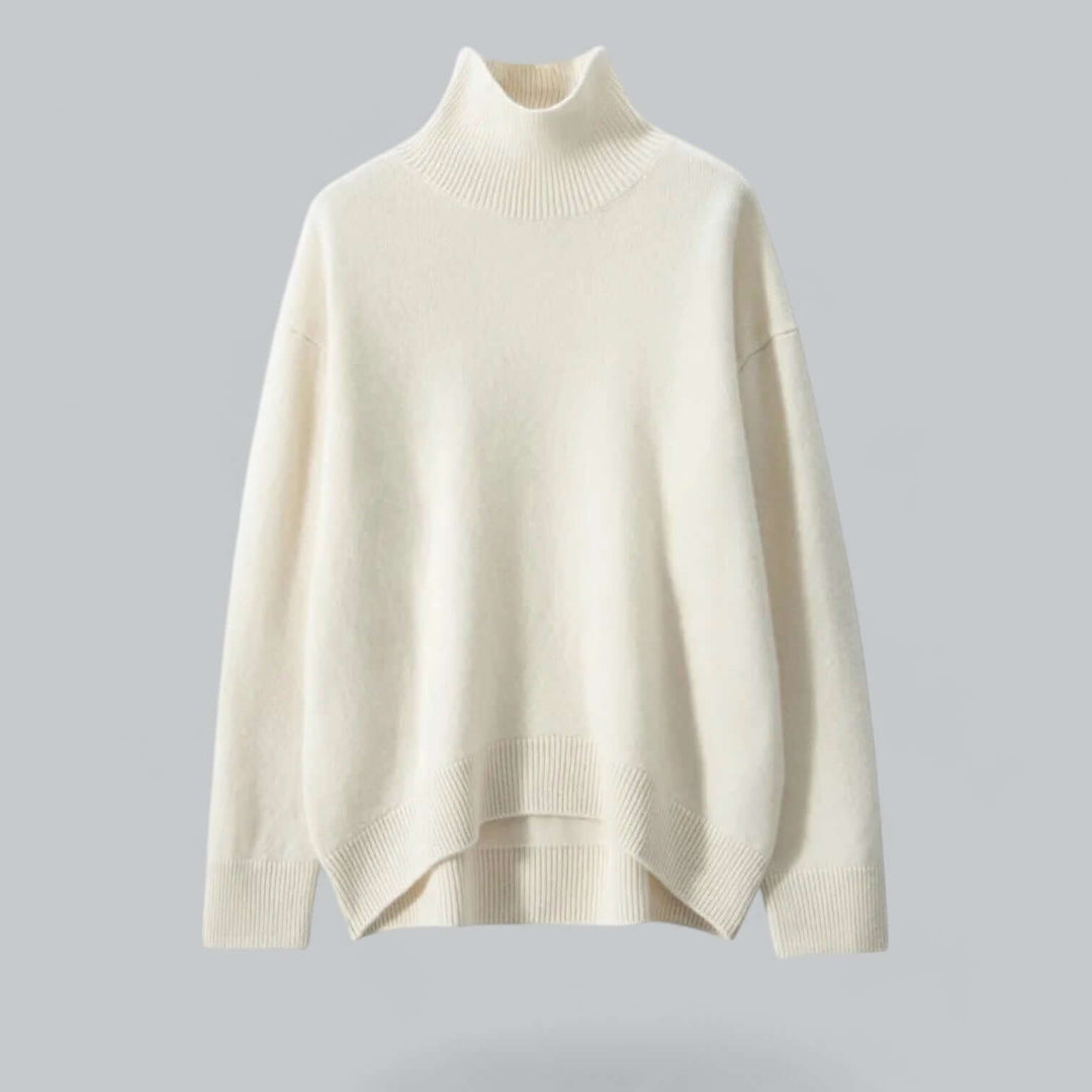 Women's Elegant Knitted Jumper Roll Neck Top
