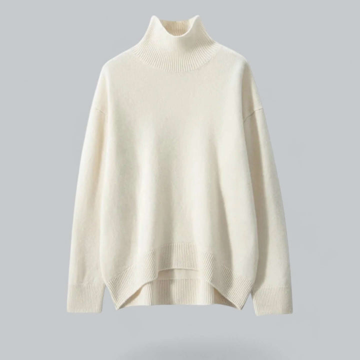 Women's Elegant Knitted Jumper Roll Neck Top