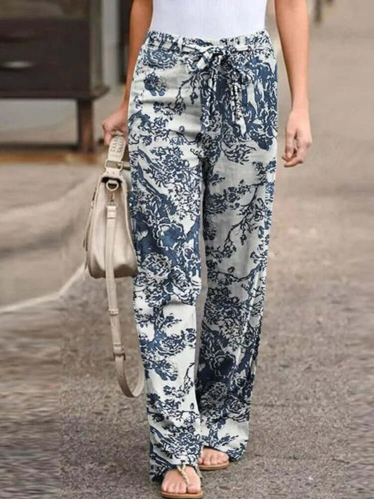 Women's Floral Wide-Leg Pants