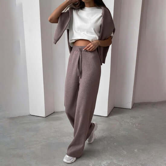 Women's Casual Knitted Sweater Set