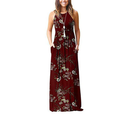 Floral Cotton Midi Dress - Breathable & Elegant