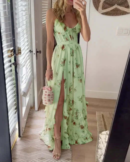 Women's Lace Floral Midi Dress