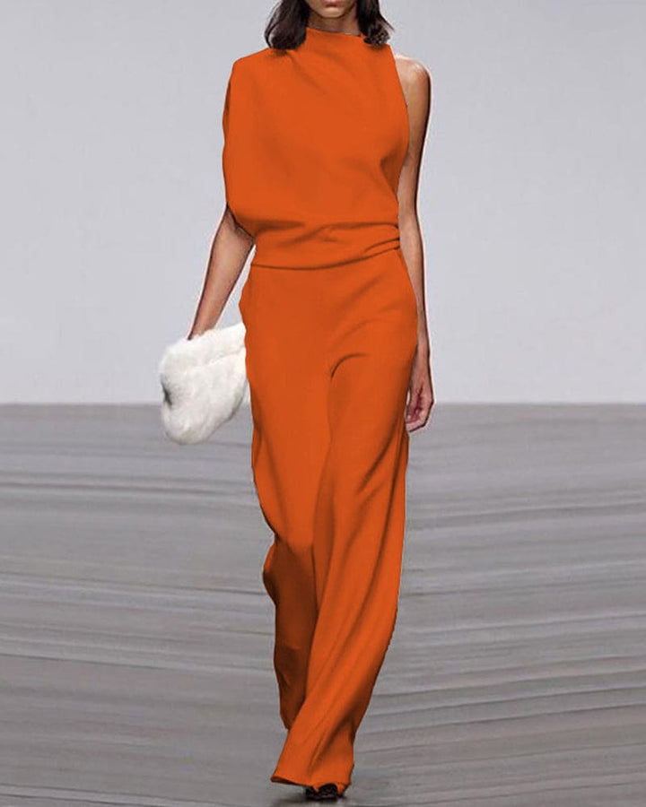 Women's Sleeveless Wide Leg Jumpsuit