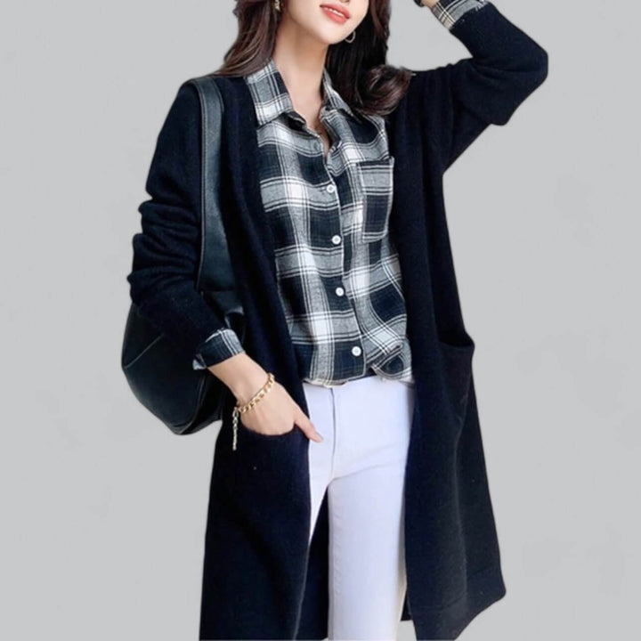 Women's Cashmere Blend Knitted Oversized Cardigan