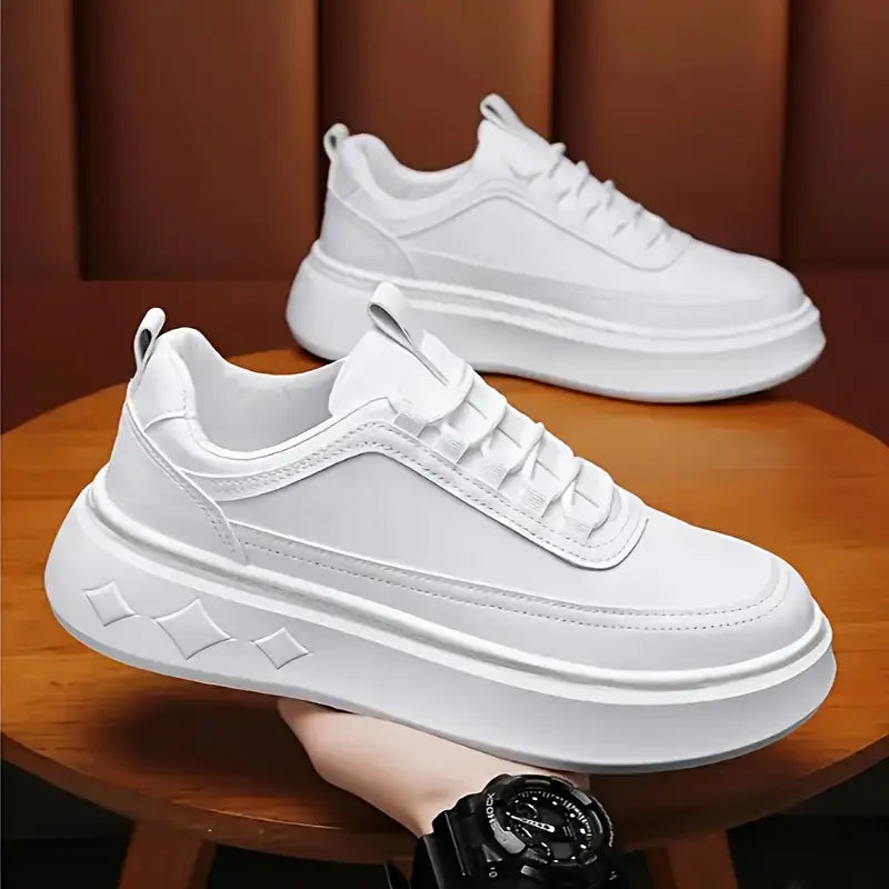 Modern White Trainers with Trendy Tan Accents