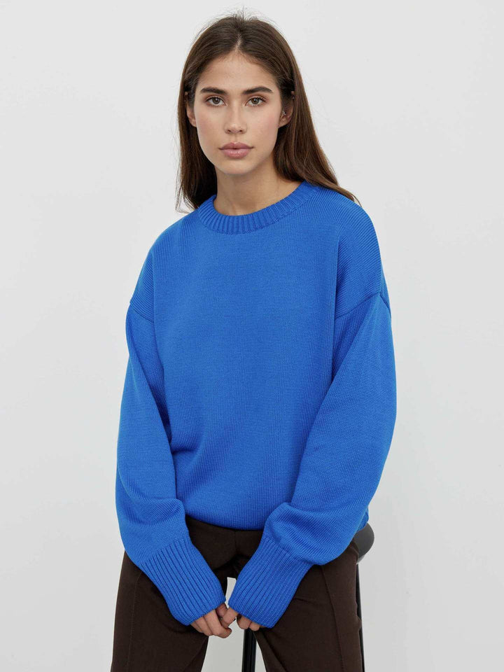 Women's V-Neck Ribbed Knit Sweater