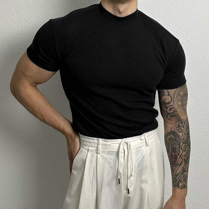 Men's Fitted Ribbed Knit Top