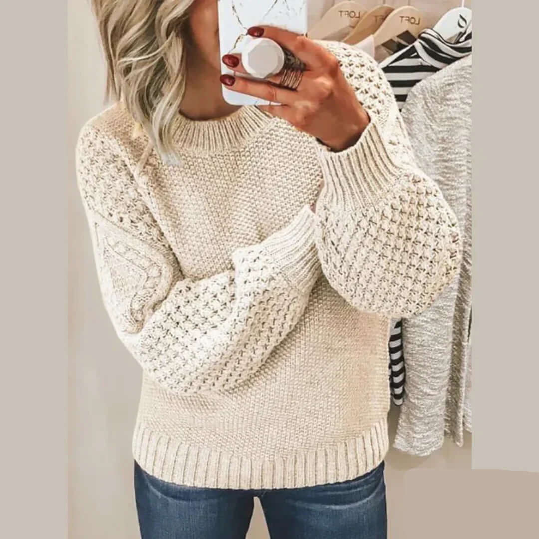 Women's Knitted Sweater - Long Sleeve