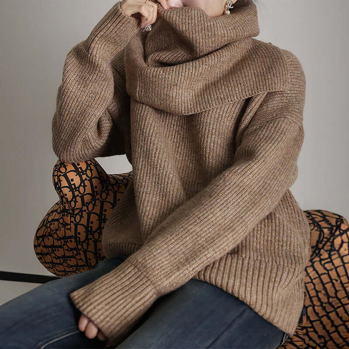 Women's Oversized Turtleneck Jumper