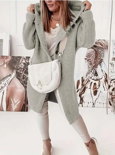 Women's Loose Hooded Cardigan
