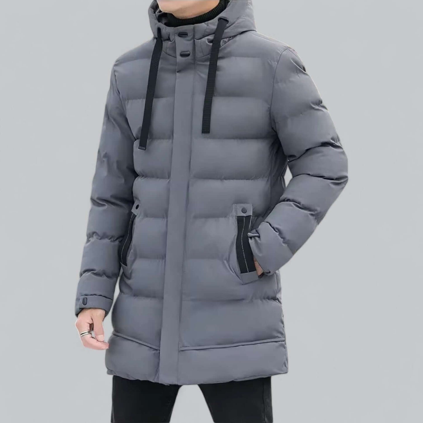 Longline Padded Winter Parka Coat