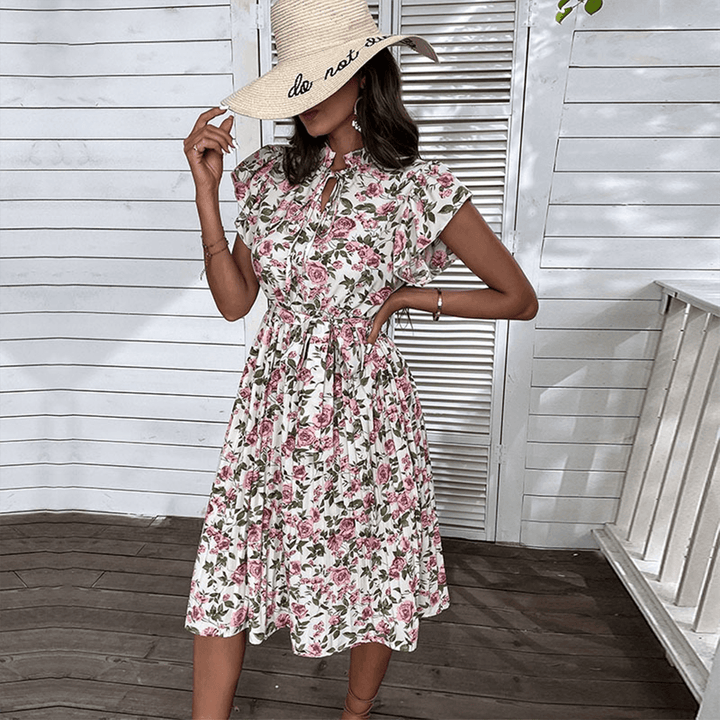 Women's Floral Print Midi Dress