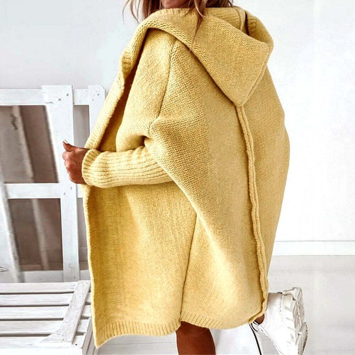 Women's Fitted Oversized Warm Hooded Cardigan