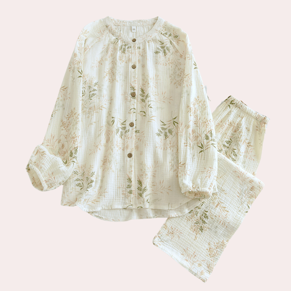 Women's Floral Cotton Pyjama Set