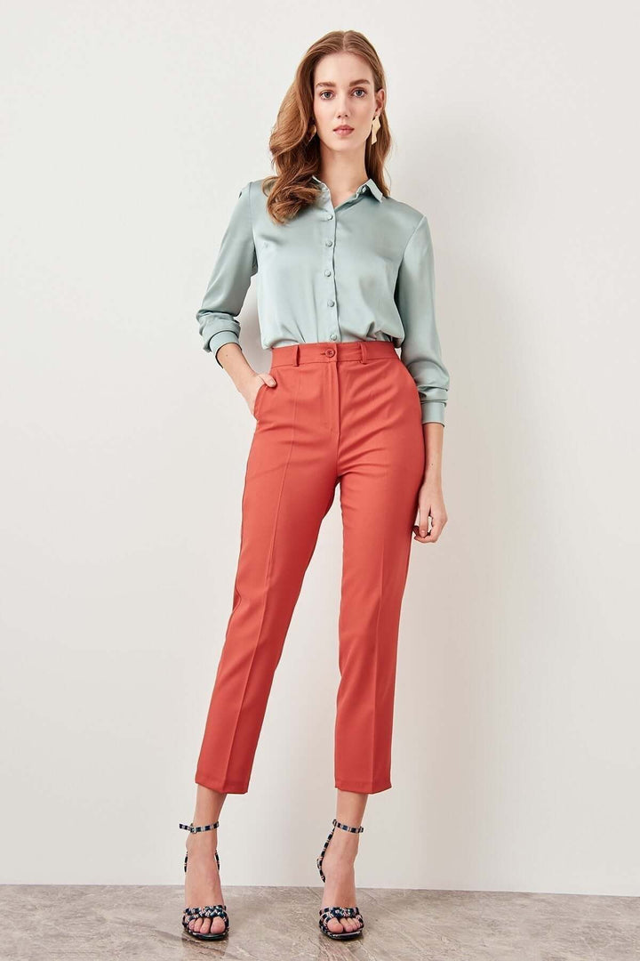 Women's High-Waisted Relaxed Fit Trousers