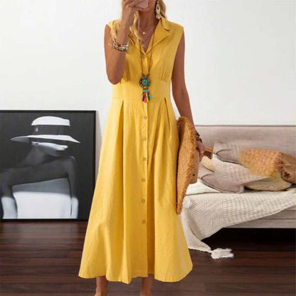 Flowing Maxi Dress - Premium Polyester