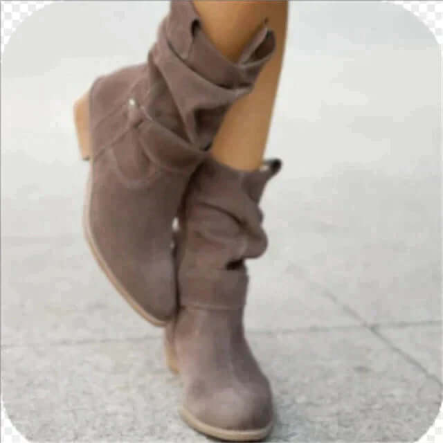 Women's Pointed Toe Low Heeled Ankle Boots