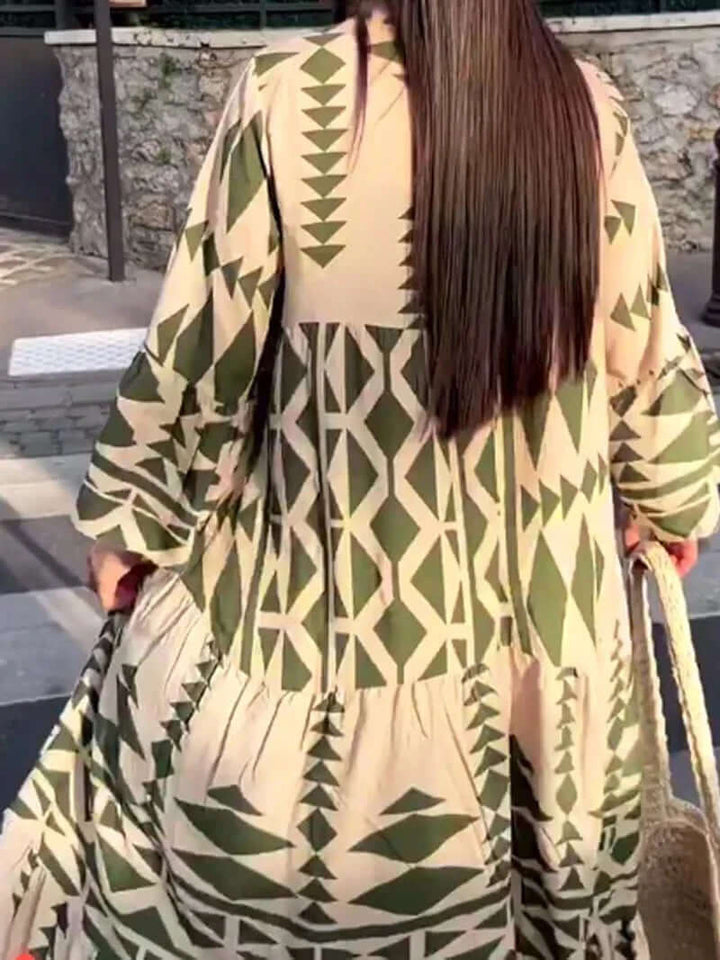 Women's Geometric Maxi Dress
