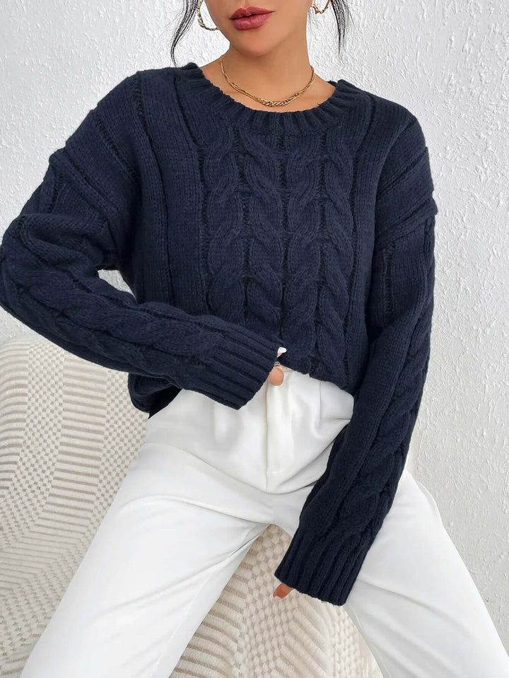 Women's Loose Twisted Knitted Jumper