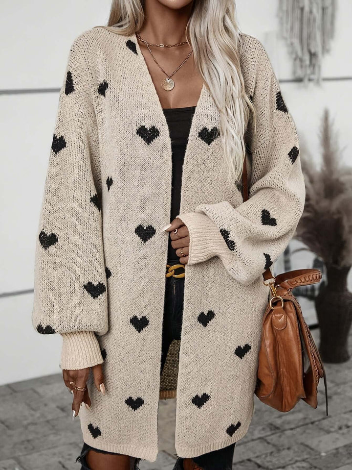 Heart Knitted Cardigan - Soft & Comfortable