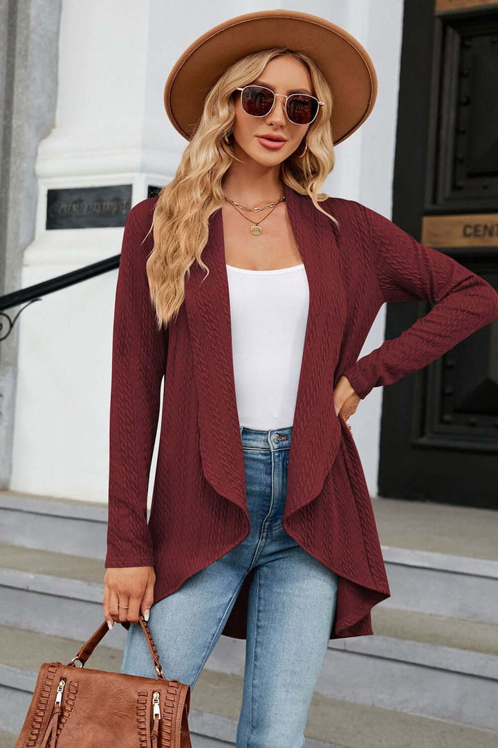 Women's Casual Longline Open Cardigan