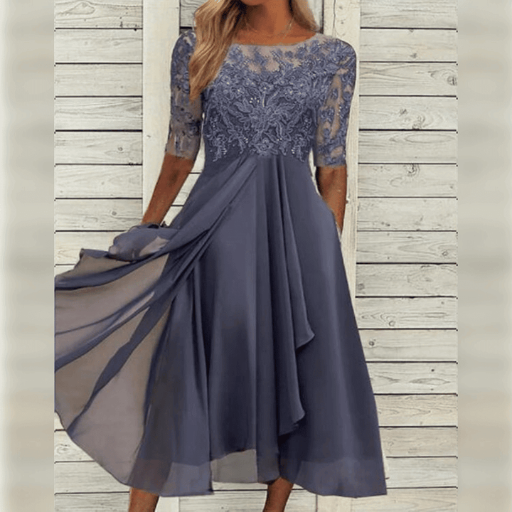 Sleeveless A-Line Cotton Blend Dress