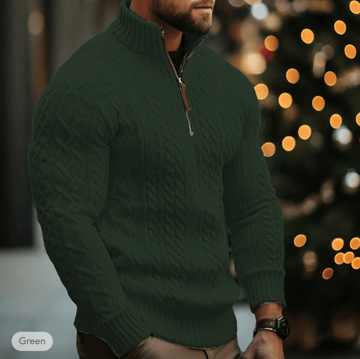 Men's Cotton Blend Zip Pullover