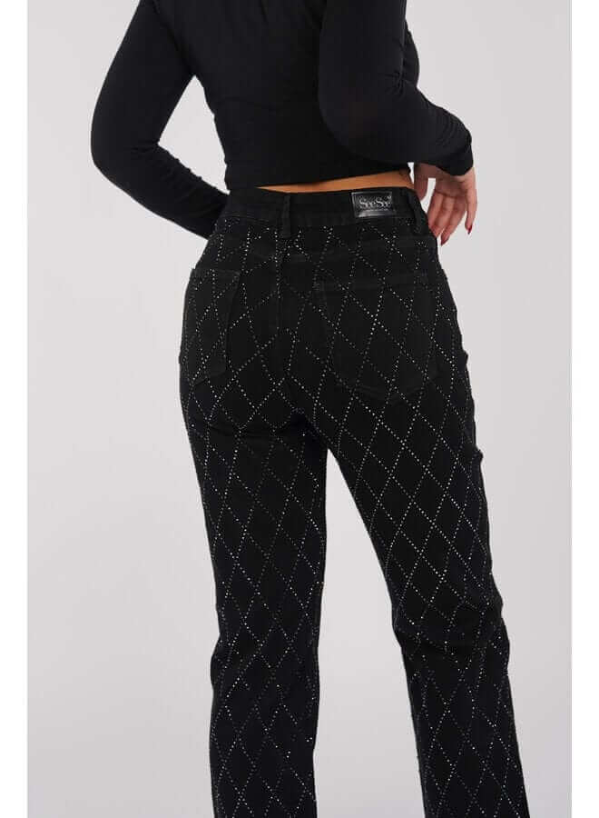 Women's Straight Leg Diamond Jeans