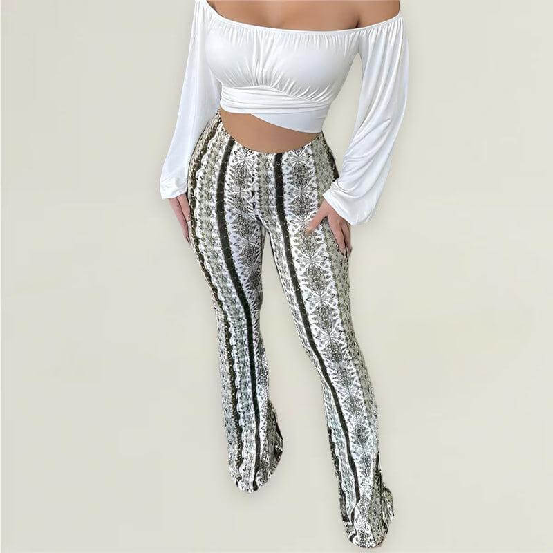 Women's Flared Cut-Out Trousers