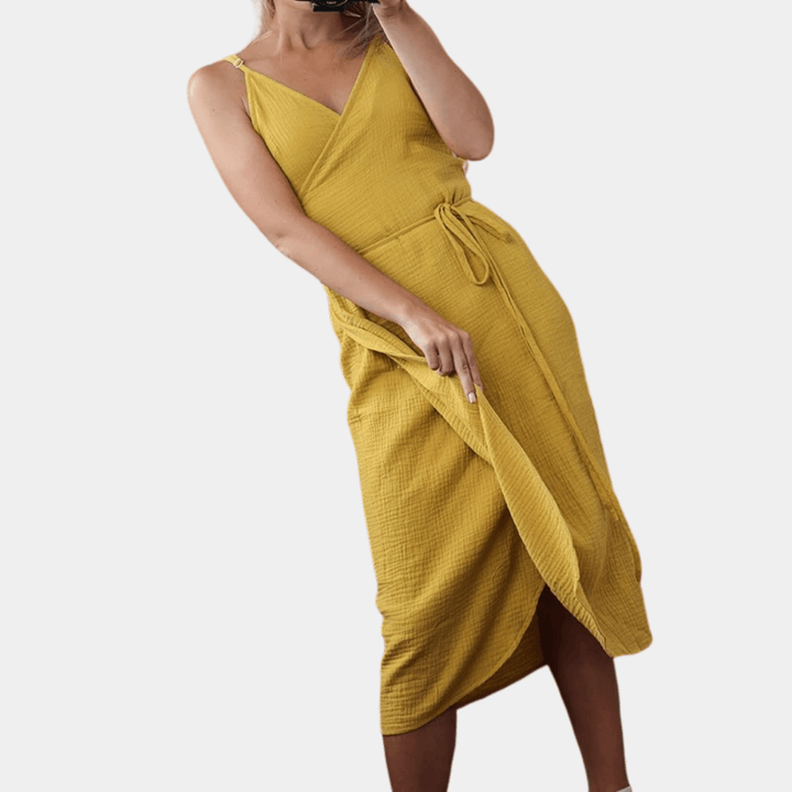 Elegant Wrap Midi Dress