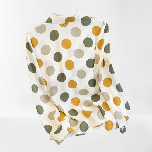 Women's Polka Dot Button-Up Shirt
