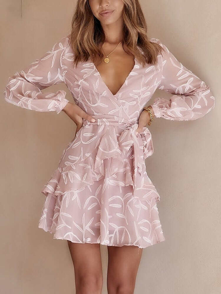 Elegant Lace-Up Mini Dress