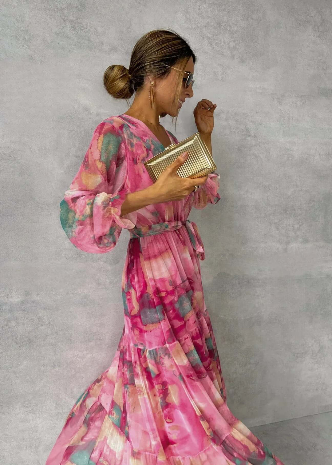 Women's Flowy Long Sleeve Casual Dress