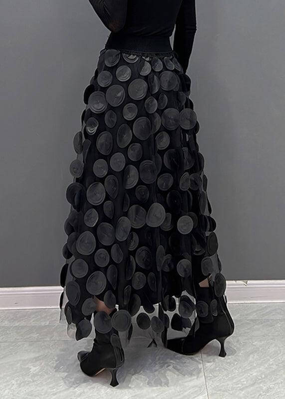 Women's Polka Dot Tulle Midi Skirt