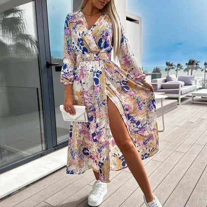Boho Maxi Dress - V Neck