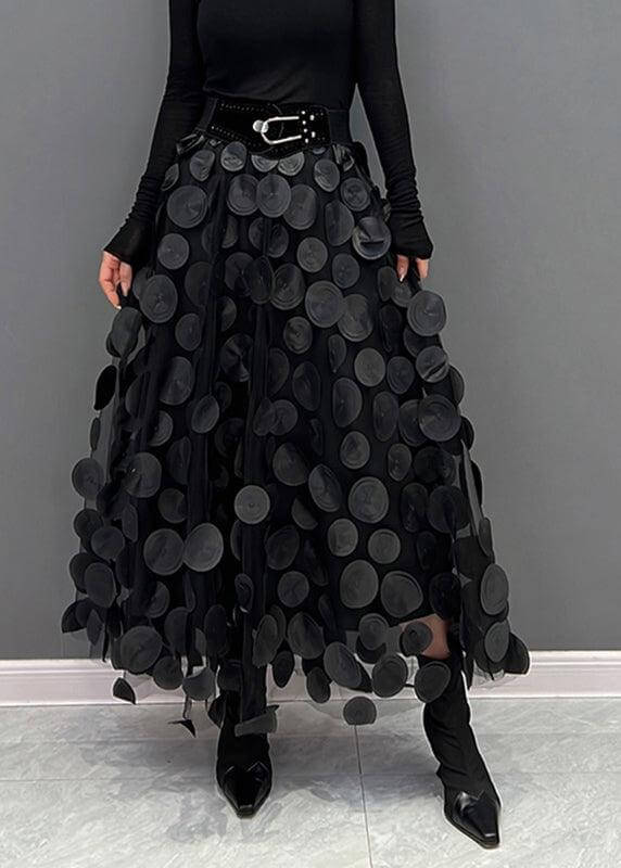 Women's Polka Dot Tulle Midi Skirt