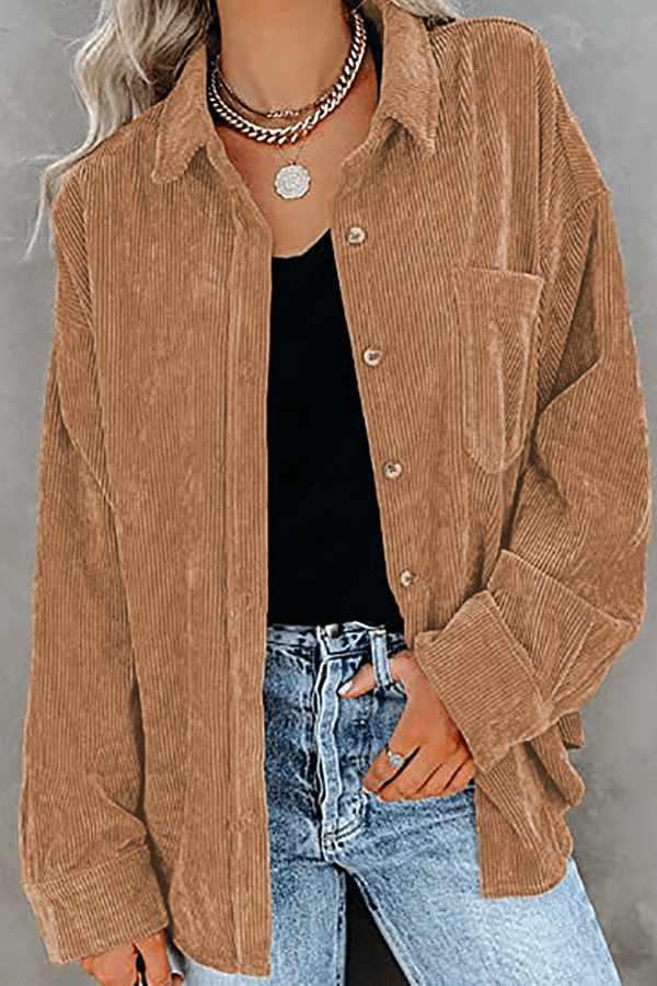 Women's Relaxed Fit Drop Shoulder Long Sleeve Shirt