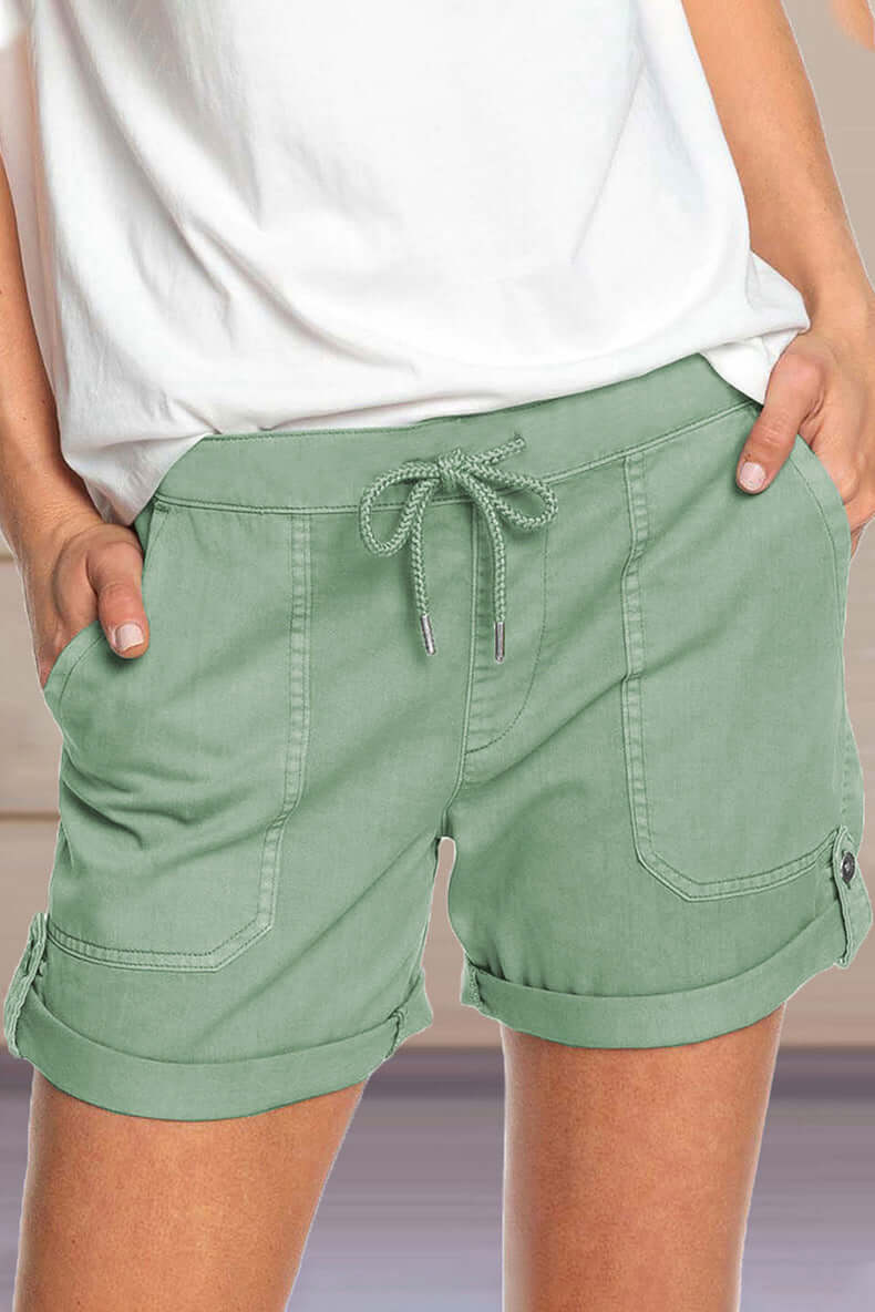Women's Relaxed Fit Shorts with Drawstring Waist