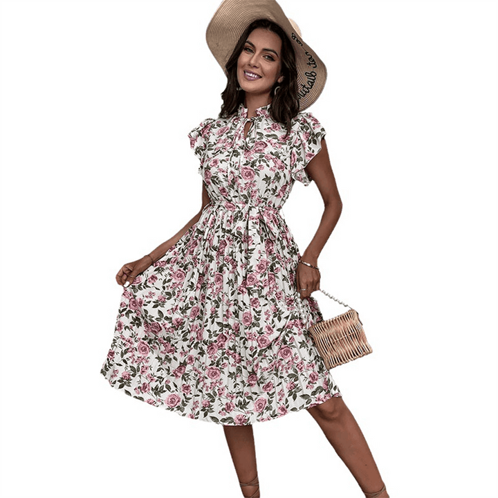 Women's Floral Print Midi Dress