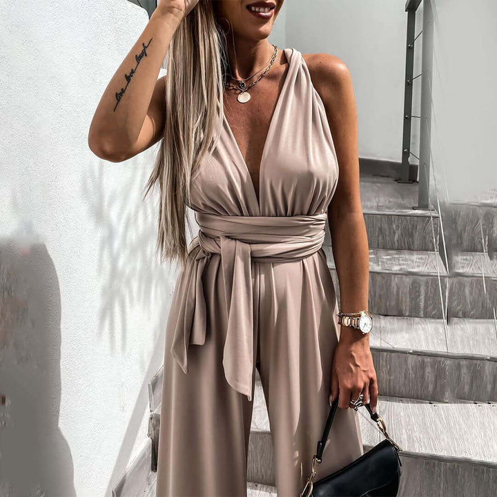 Women's Elegant V-Neck Jumpsuit