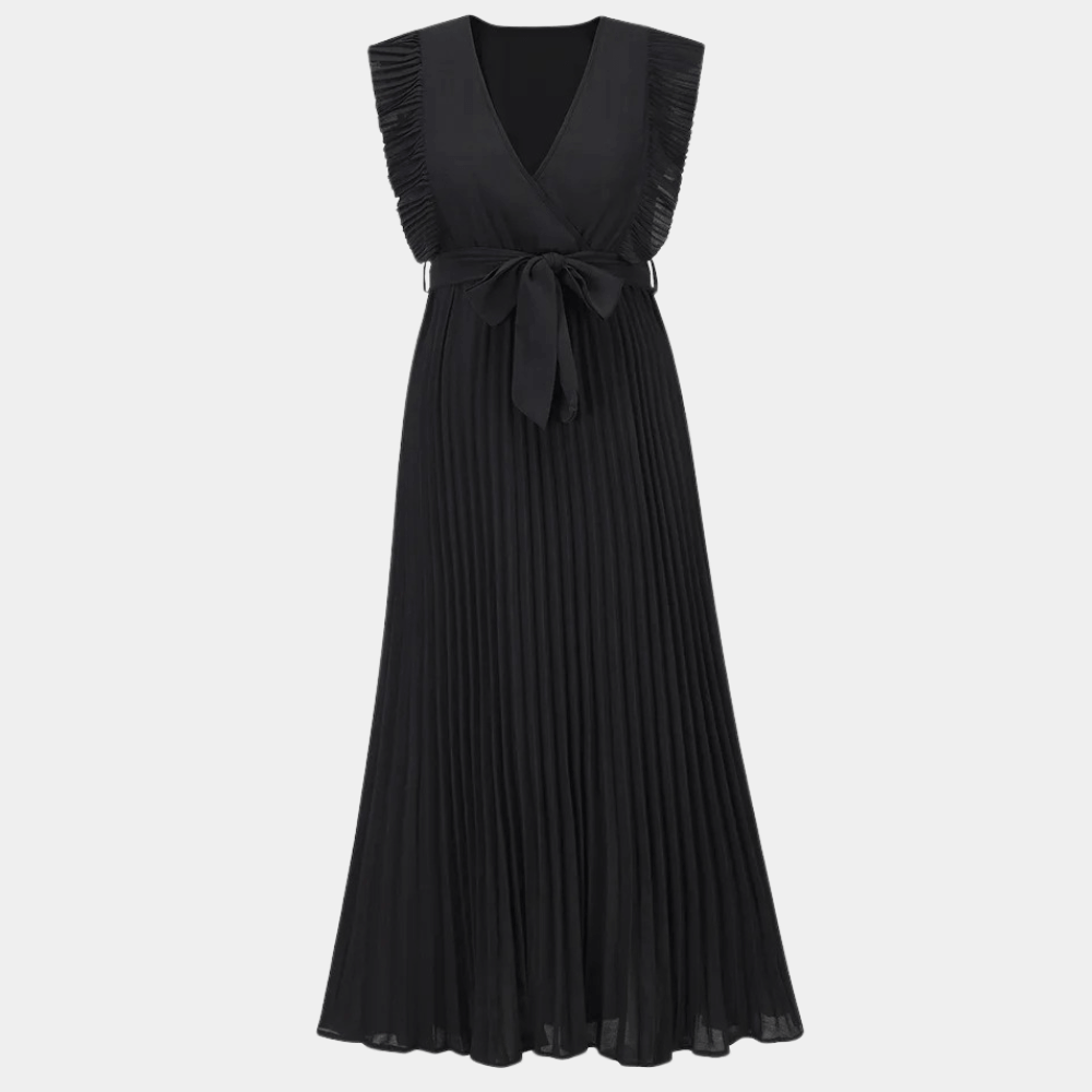 Elegant Long Dress with V-Neck