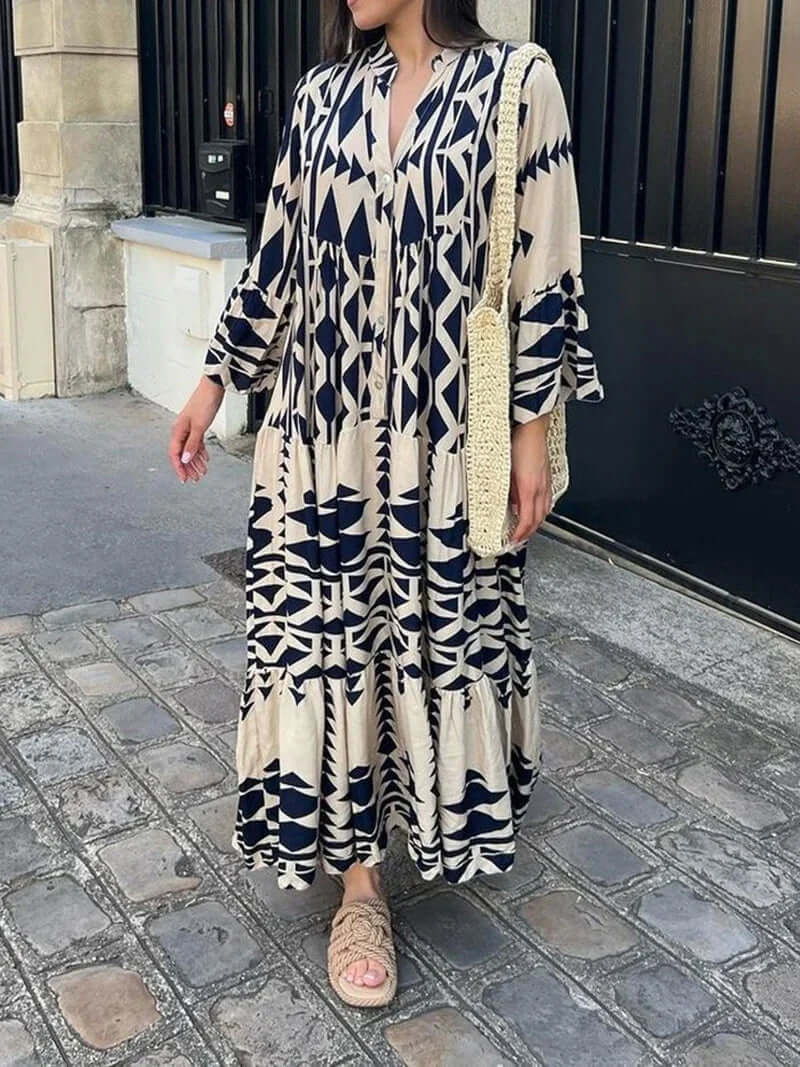 Women's Geometric Maxi Dress