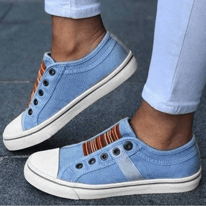 Women's Slip-On Trainers Elastic Casual Shoes