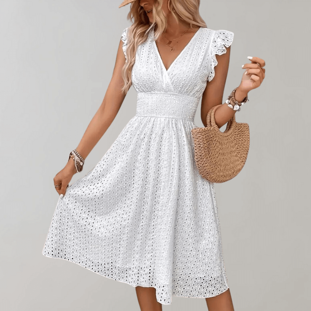 Women's Casual Cotton Midi Dress