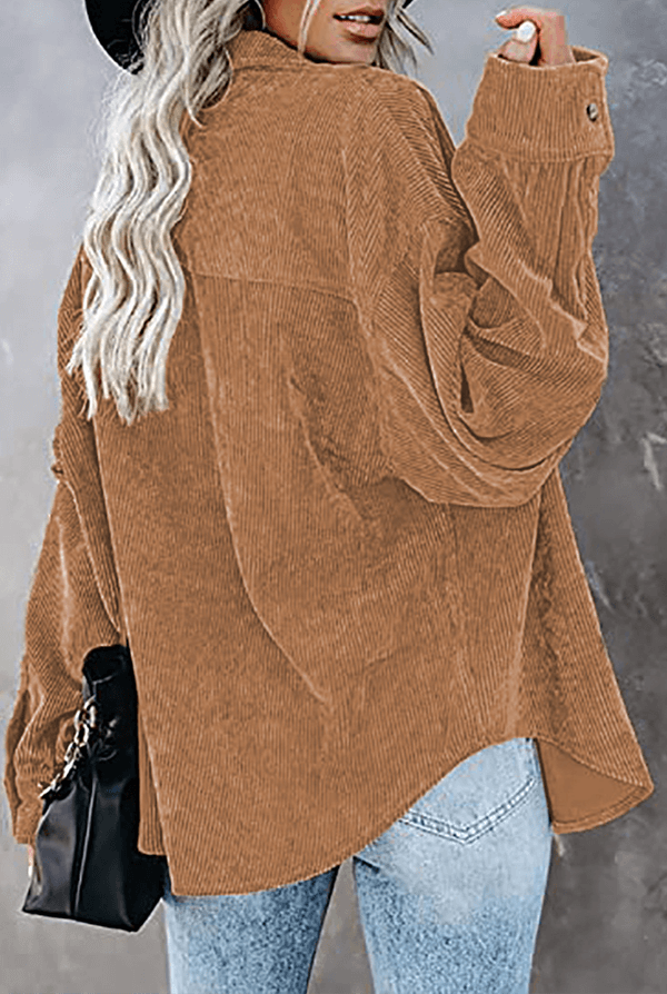 Women's Relaxed Fit Drop Shoulder Long Sleeve Shirt