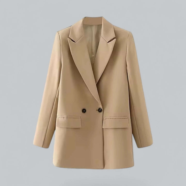 Fitted Longline Double-Breasted Blazer