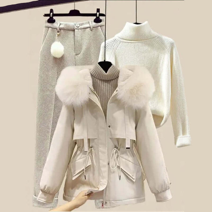 Women's Knitted Lounge Set with Hoodie