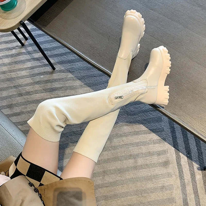 Women's Over-the-Knee Stretch Boots