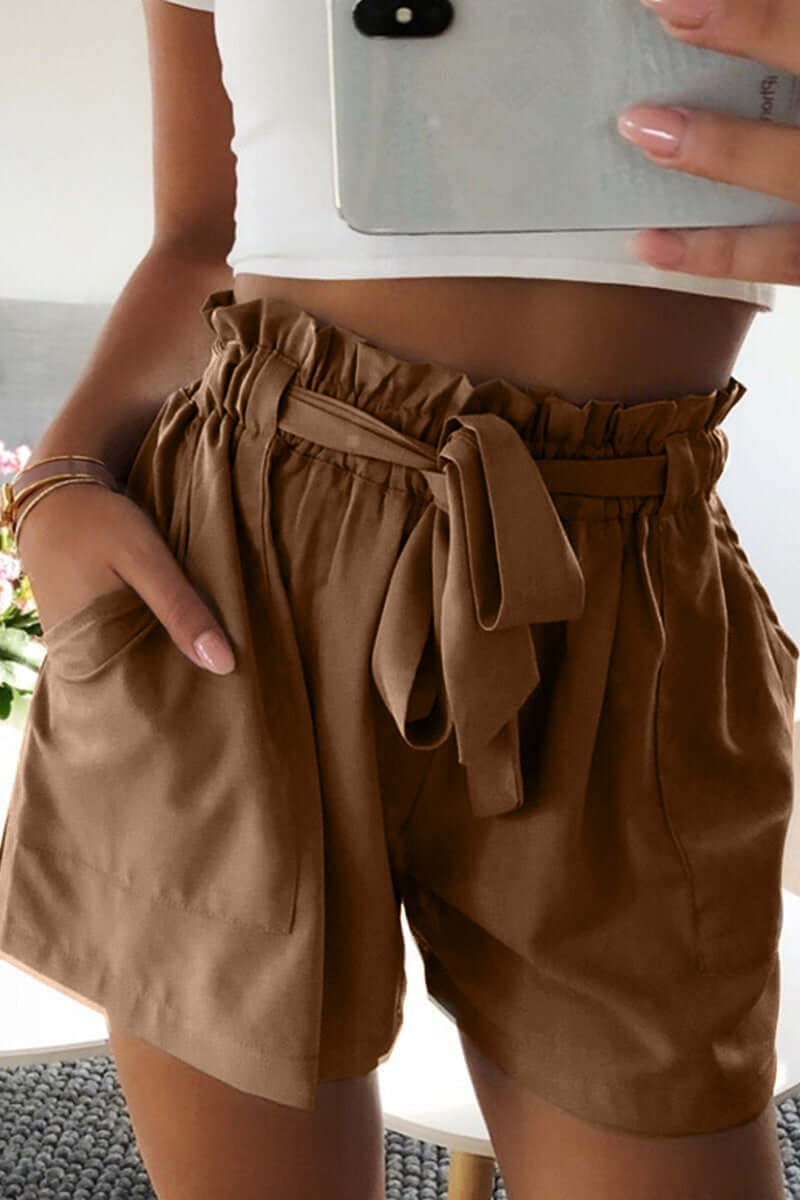 Women's Casual Belted Shorts