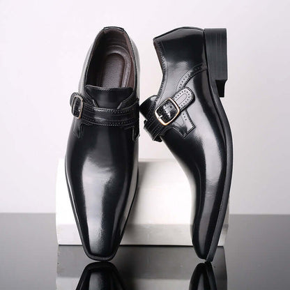 Men's Formal Patent Leather Monk Shoes